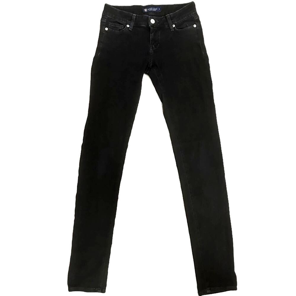 Just USA Black Denim Pants, Mid-Rise Skinny Jeans Womens Size 3 / 25''
